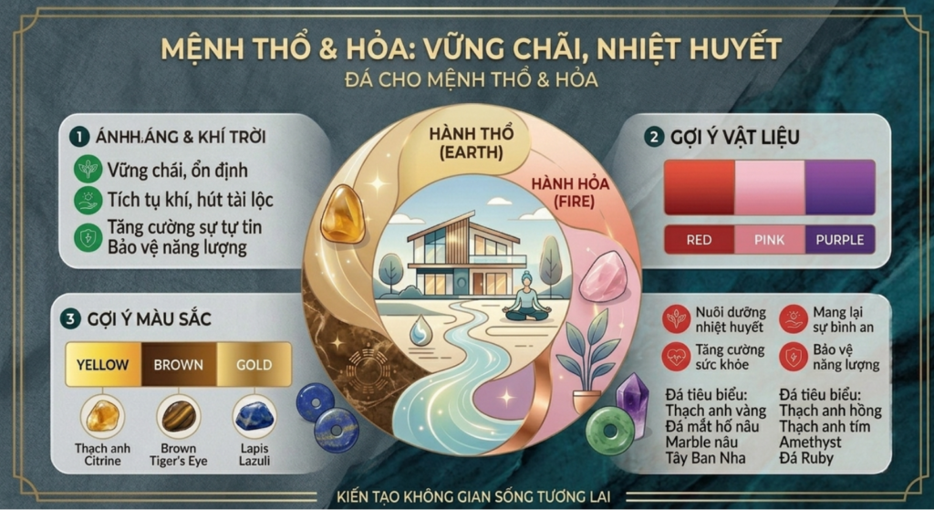 Mệnh Thổ & Hỏa_ Vững chãi, nhiệt huyết