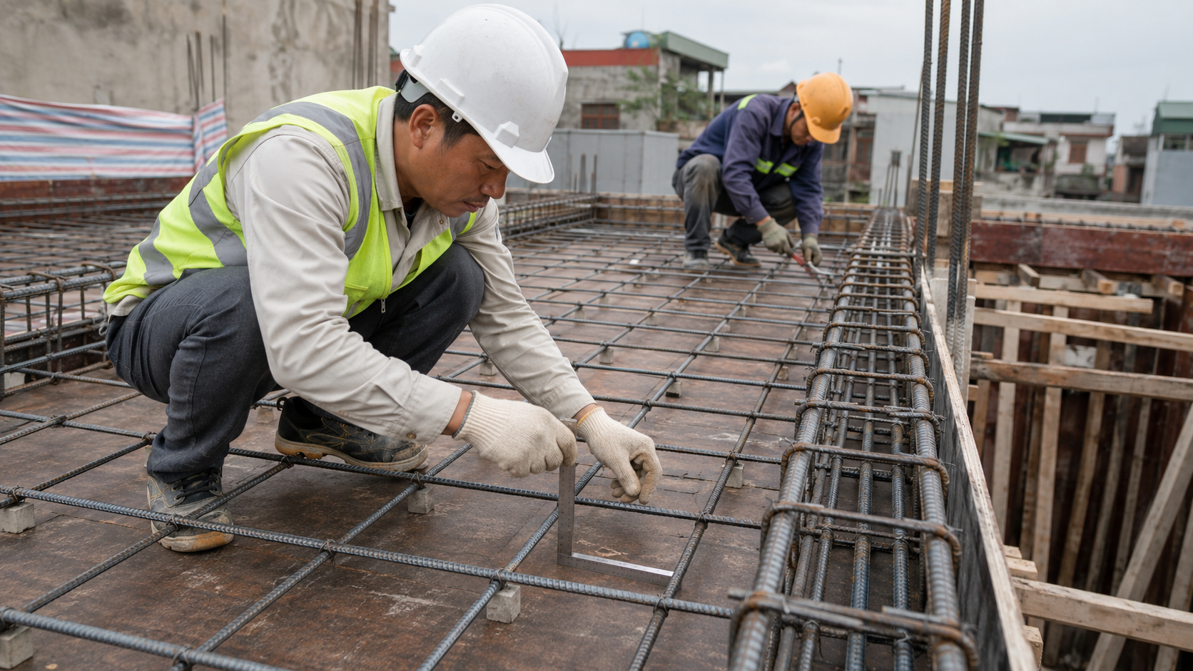 Nghiệm thu cốt thép dầm sàn trước khi đổ bê tông