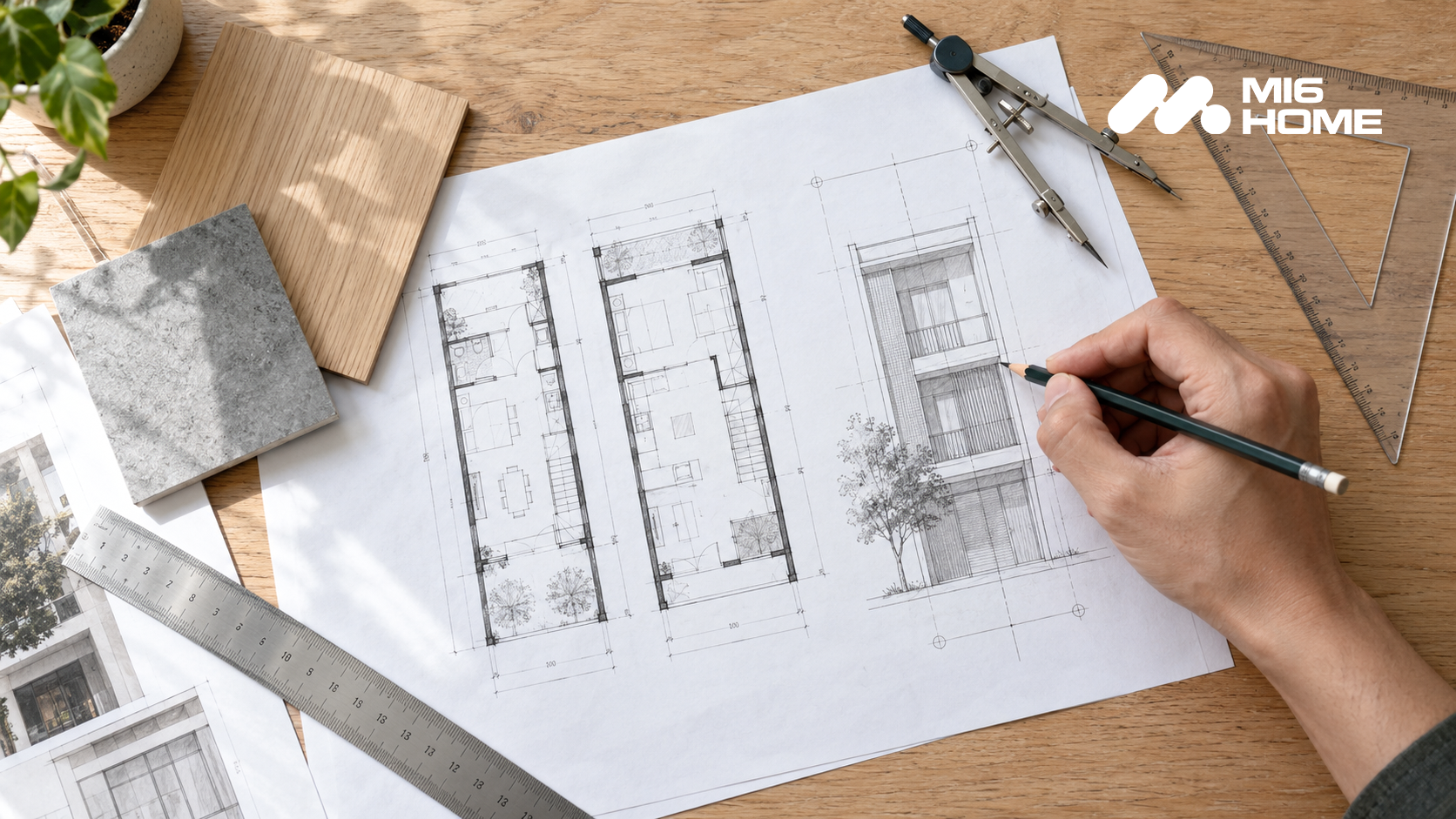 Xem hướng nhà theo tuổi bằng bản vẽ và la bàn thực tế