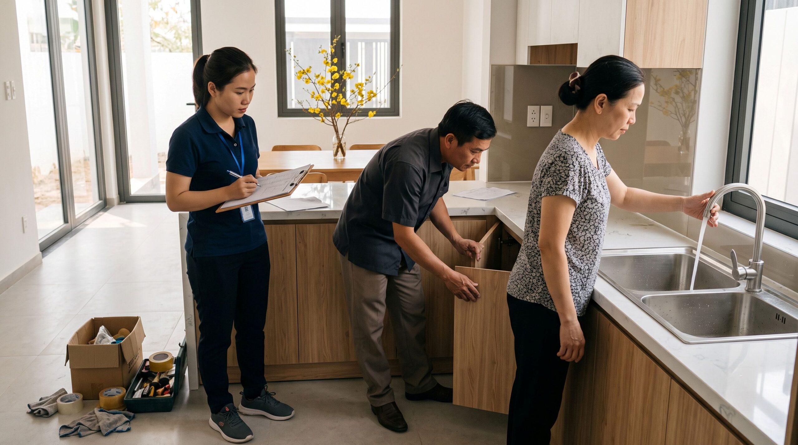 Kiểm tra bàn giao nhà trước Tết sau khi hoàn thiện